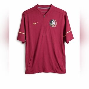 Nike Florida State Seminoles Coaches Half-Zip Short Sleeve Jacket XL